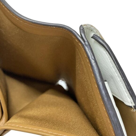 Auth COACH Mini Signature 91806 Cream PVC Leather - Trifold Wallet - Picture 4 of 8